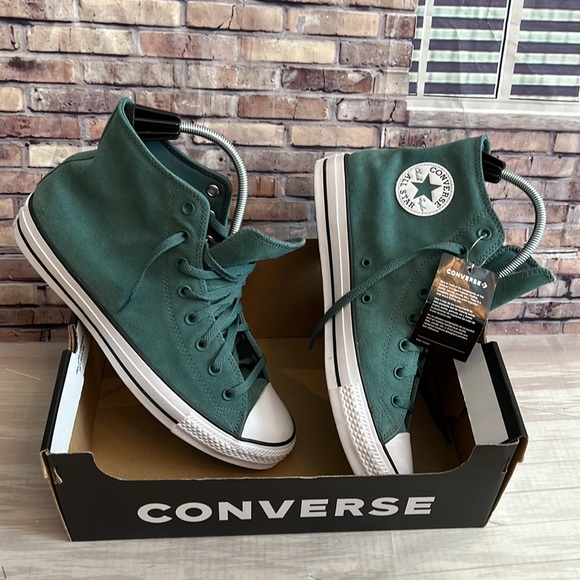 Converse Other - Rare CONVERSE Suede Chuck Taylor All Star High Top Sneaker Forest Pine Leather